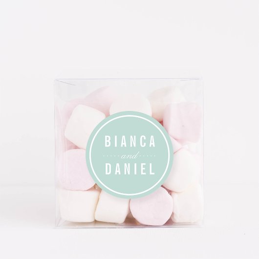 シーサイドパステル淡い色のズ結婚アクア ラウンドシール