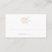 シーサイドパステル結婚ズのエスコート座席表 プレイスカード (正面)