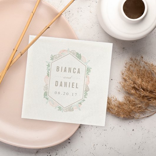 シーサイドパステル結婚ズ スタンダードカクテルナプキン