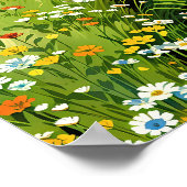 シーサイドパス – ランドスケープイラストレーションアートスタイル ポスター (角)