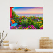 シーサイドパテイタリアンオガーデンアクリルアート ポスター (キッチン)