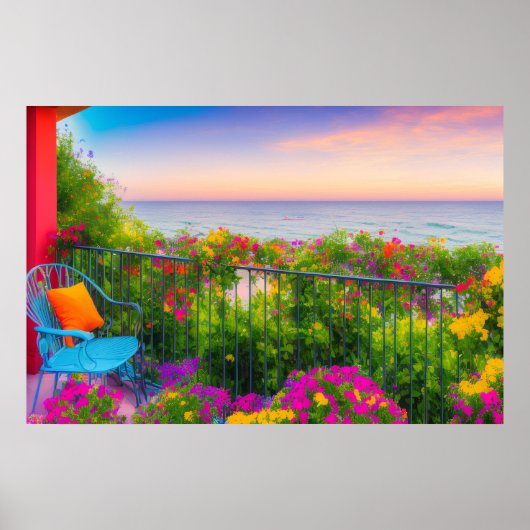 シーサイドパテイタリアンオガーデンアクリルアート ポスター (正面)