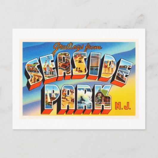 シーサイドパークニュージャージーNJ旧ヴィンテージポストカード –  ポストカード (正面)