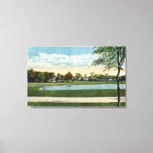 シーサイドパークビューオブ鏡湖 キャンバスプリント (正面)