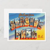 シーサイドパーク、ニュージャージーの旅行からの挨拶 ポストカード (正面/裏面)