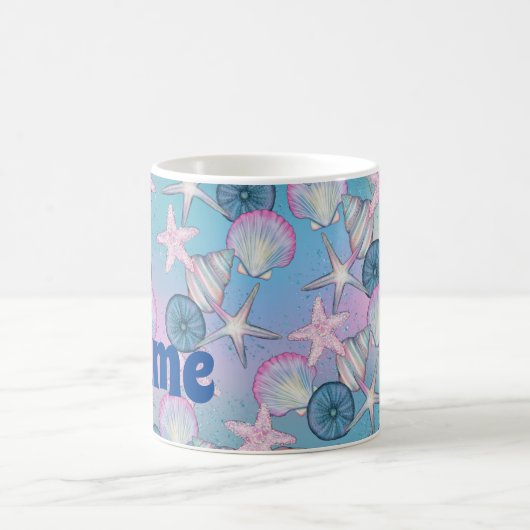 シーサイドパーソナライズされたビーチデザインコーヒーマグ コーヒーマグカップ (中央)