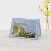 シーサイドパーソナライズネーム誕生日あいさつカード カード (黄色い花)