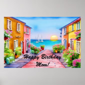 シーサイドビレッジウォーターカラーカスタムパーティー ポスター (正面)