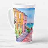 シーサイドビレッジサンセットウォーターカラー カフェラテマグ (左アングル)