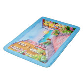 シーサイドビレッジサンセットウォーターカラー バスマット (アングル)