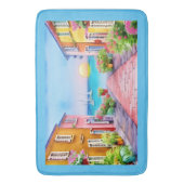 シーサイドビレッジサンセットウォーターカラー バスマット (正面縦)