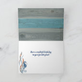 シーサイドビーチイ誕生日折り返しグリーティングカード カード (内部)
