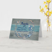 シーサイドビーチイ誕生日折り返しグリーティングカード カード (黄色い花)