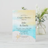 シーサイドビーチホワイトサンドカップルシャワー 招待状 (スタンド正面)