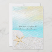 シーサイドビーチホワイトサンドブライダルシャワー 招待状 (裏面)