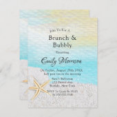シーサイドビーチホワイトサンドブランチアンドバブリー 招待状 (正面/裏面)