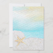 シーサイドビーチホワイトサンド婚約パーティ 招待状 (裏面)