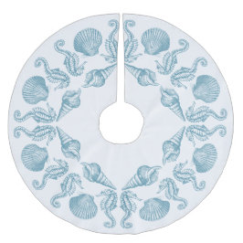 シーサイドビーチメリークリスマス ブラッシュドポリエステルツリースカート