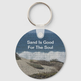 シーサイドビーチランドスケープ写真休暇海波 キーホルダー