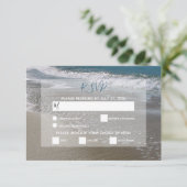シーサイドビーチ&サンドウェディングRSVPカード 出欠カード (スタンド正面)