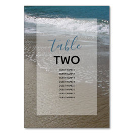 シーサイドビーチ&サ結婚ンドズゲスト名 テーブルナンバー