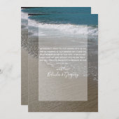 シーサイドビーチ&サ結婚ンド サンキューカード (正面/裏面)