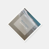 シーサイドビーチ&サ結婚ンド スタンダードカクテルナプキン (角)