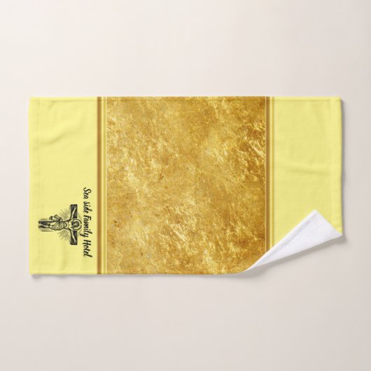 シーサイドファミリーホテルのためのイエスをテーマにした装飾 バスタオルセット (ハンドタオル)