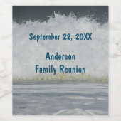 シーサイドファミリー懇親会海年間ビーチバケーション ワインラベル (シングルラベル)