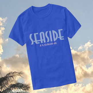 シーサイドフロリダデコタイポグラフィデザイン Tシャツ