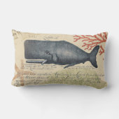 シーサイドブルーホエールコラージュ ランバークッション (裏面)