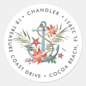 シーサイドホリデイ差出人住所 ラウンドシール (正面)