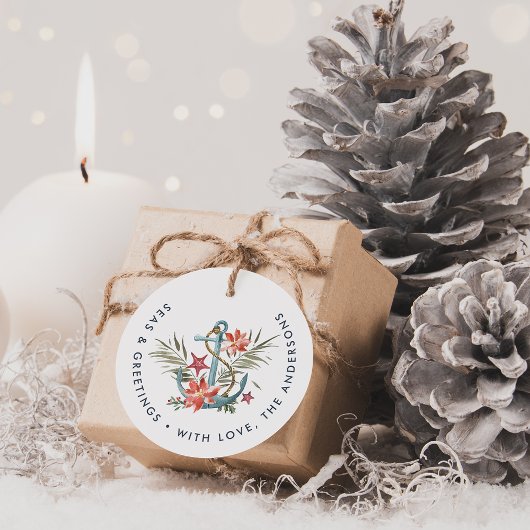 シーサイドホリデイ |沿岸パーソナライズされたギフトラベル フェイバータグ