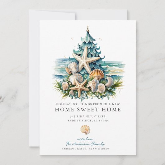 シーサイドホリデーのクリスマスの引越しのお知らせ 案内状 (正面)