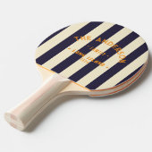 シーサイドミッドナイト海ストライピングとファミリ名 卓球ラケット (正面アングル)