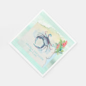 シーサイドメリーランドカニ結婚沿岸 スタンダードランチョンナプキン (角)