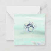 シーサイドメリーランドカニ結婚沿岸 ノートカード (裏面)