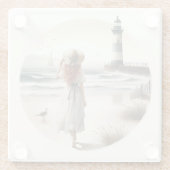 シーサイドライトハウス散歩 ガラスコースター (裏面)