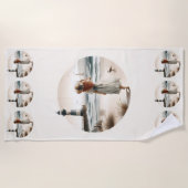 シーサイドライトハウス散歩 ビーチタオル (正面)