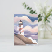 シーサイドライトハウス | 水彩海絵を描ズ ポストカード (スタンド正面)