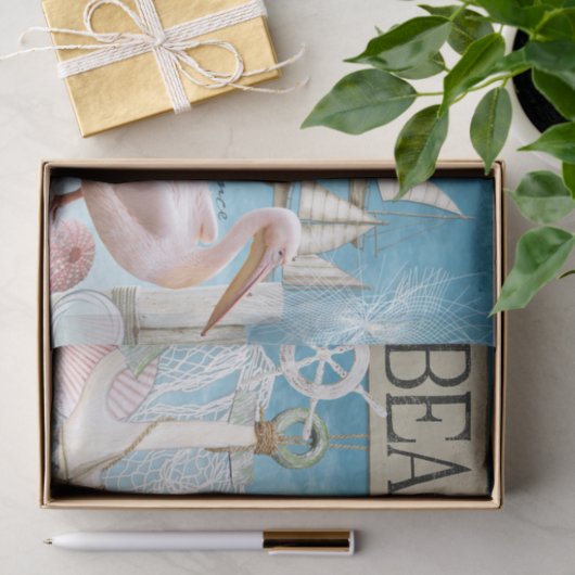 シーサイドロマンスセイロボートライトハウスデクページ 薄葉紙 (ギフト)