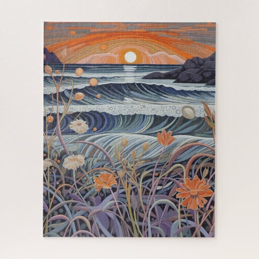 シーサイドワイルドフラワービーチ ジグソーパズル (縦)