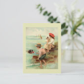 シーサイドヴィンテージイラストレーション ポストカード (スタンド正面)