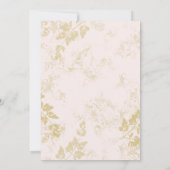 シーサイドヴィンテージピンク赤面 招待状 (裏面)