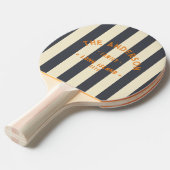 シーサイド地中海のグレーストライピングとファミリ名 卓球ラケット (正面アングル)