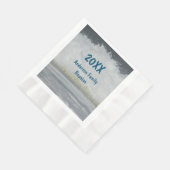 シーサイド懇親会海ビーチバケーションファミリートリップ 縁ありランチョンナプキン (角)