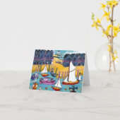 シーサイド挨拶カード – Whitstable カード (黄色い花)