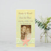 シーサイド日付の保存フォトカード セーブザデート (スタンド正面)