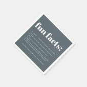 シーサイド海ガラス |の結婚おもしろい事実 スタンダードカクテルナプキン (角)