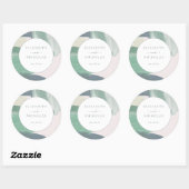 シーサイド海ガラス |モノグラム結婚ズ ラウンドシール (シート)